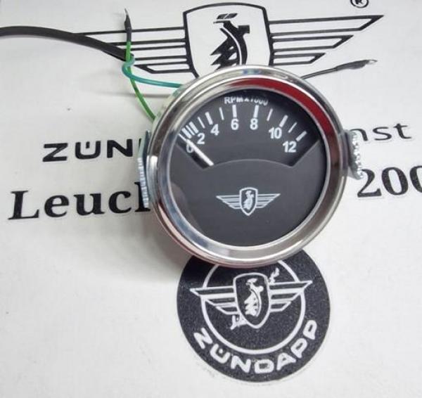 Zündapp Drehzahlmesser / Vierteldreher KS 50 Cross , Super Sport, watercooled Typ 517 36.000per für Kokusan und Bosch MHKZ !